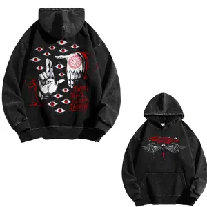 The Alucard The Wings Hellsing Hoodie,  Retro Vintage Unisex Gildan Shirt,  Anime Manga Acid Heavyweight Cotton Hoodie, Gift For Anime Fan, Crew neck, Trendy Shirt