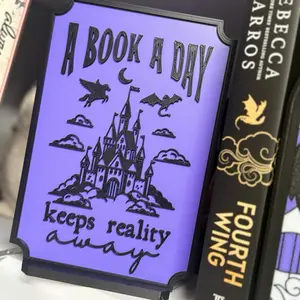 A Book A Day Sign Shelf Decor