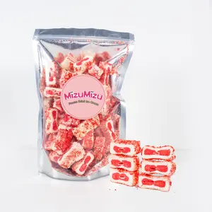 MIZU MIZU Freeze Dried lce Cream | Crunch Strawberry Shortcake lce Cream Bites - Chocolate Eclair lce Cream Bites - Perfect for Camping, Outdoor, and Party - Air-tight Sealed in a Deli Container