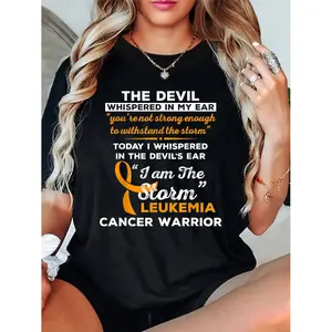 100% Cotton I Am the Storm Leukemia Cancer Warrior T-Shirt