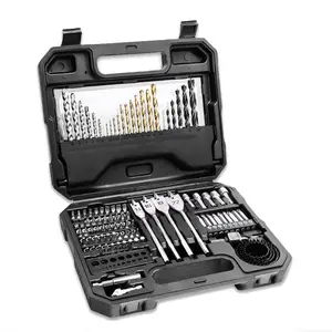 100PCS Drill Bit & Screwdriver Bit Set, Titanium HSS Drill Bits with Hole Saws, Nut Drivers & Carrying Case for Wood, Metal & DIY Repairs Shank Step Bits
