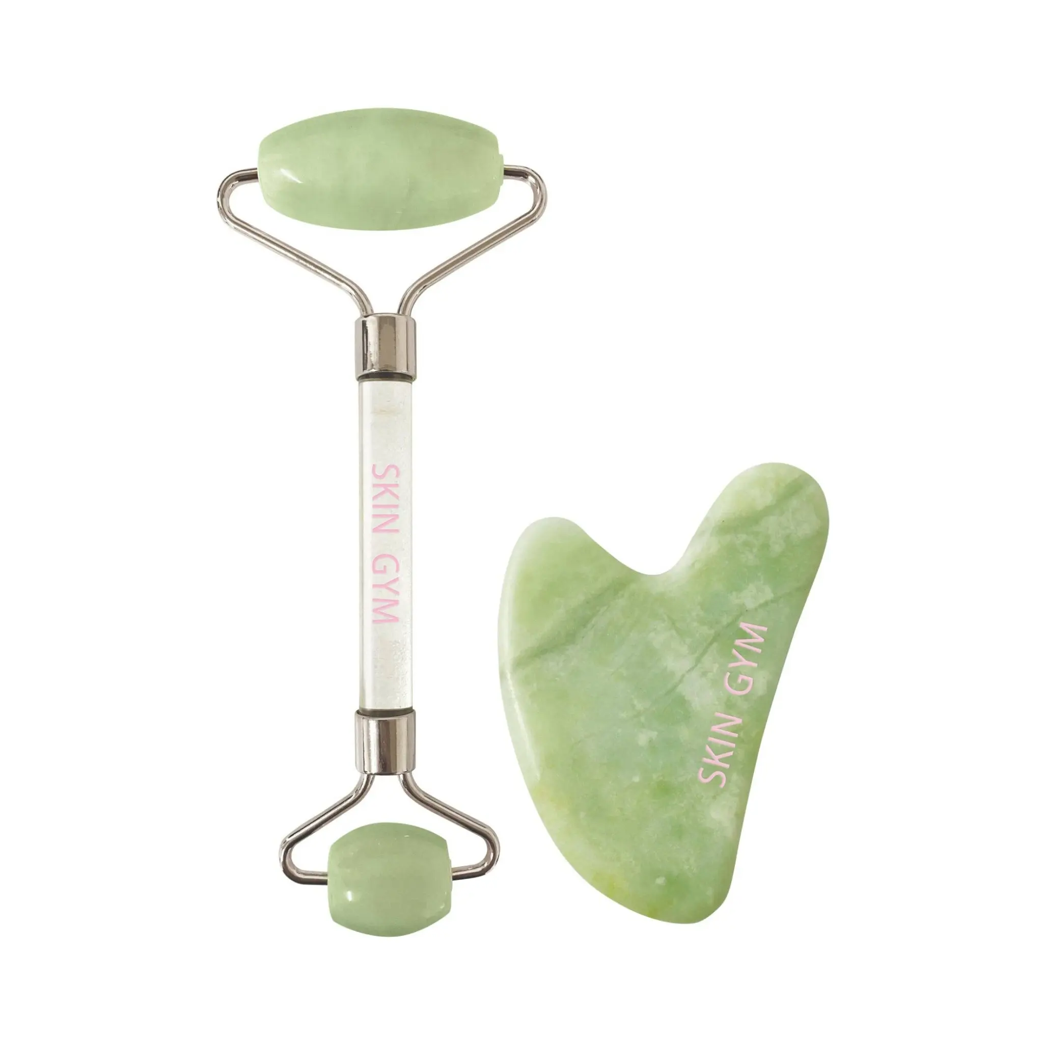 Skin Gym Jade Workout Set Facial Massage & Skincare Support | Includes Jade Gua Sha & Daily Self-Care Essentials