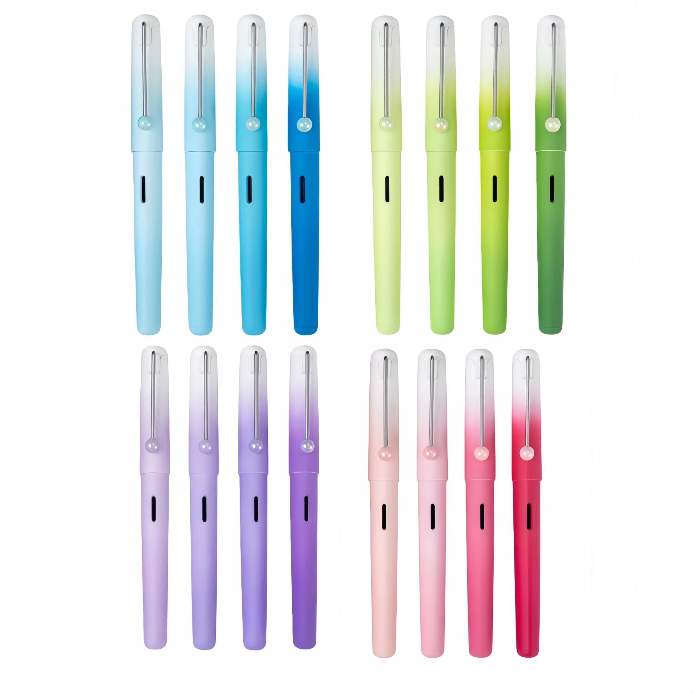 Gradient Color Fountain Pen Set with Fine Nib, Smooth Writing Multi purpose pens for Calligraphy, Journaling, Drawing, and Sketching