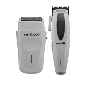 BaBylissPRO LithiumFX Limited Edition Combo Foil Shaver & Cordless Clipper  FXFS573GY + FX673NSGY