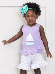 Sail into Summer Embroidered Ruffle Outfit