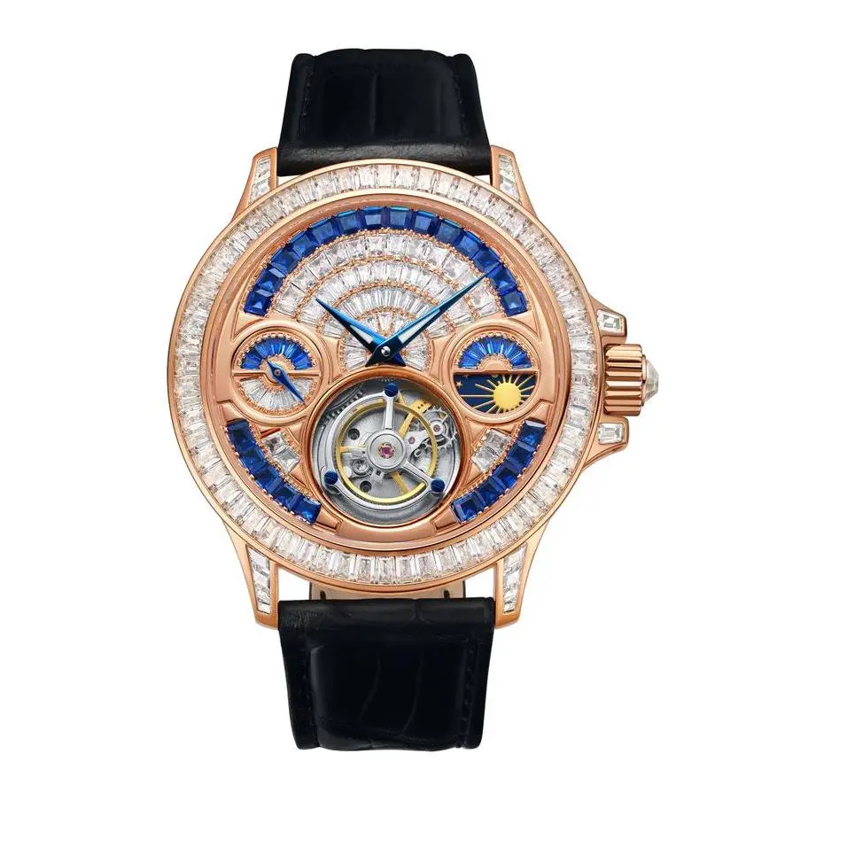 Cangqiong Tourbillon High-End Mechanical Watch - Automatic, 43.9mm, Sapphire Crystal, Luxury Unisex Fashion Watch T806M, High-End Mechanical Watches