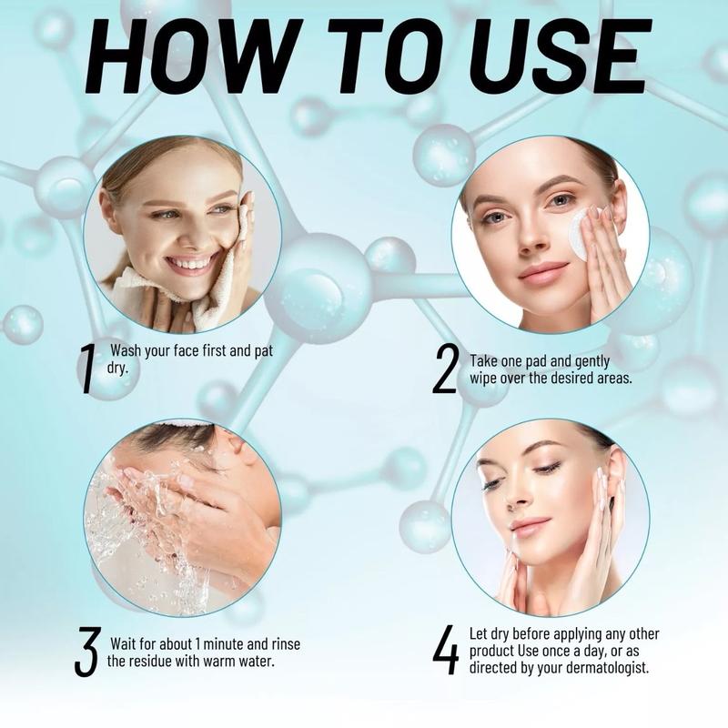 30% Glycolic Acid Pads Salicylic Exfoliating 50 Pads - Exfoliation Skin Tone daily skincare