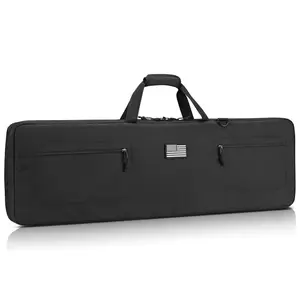 【New Arrivel】42" Soft Rifle Case, Rifle Bag with Zipper Pockets, Long Gun Bag with Adjustable Strap and Padded Handle, Gun Case for Outdoor Hunting Shooting Range