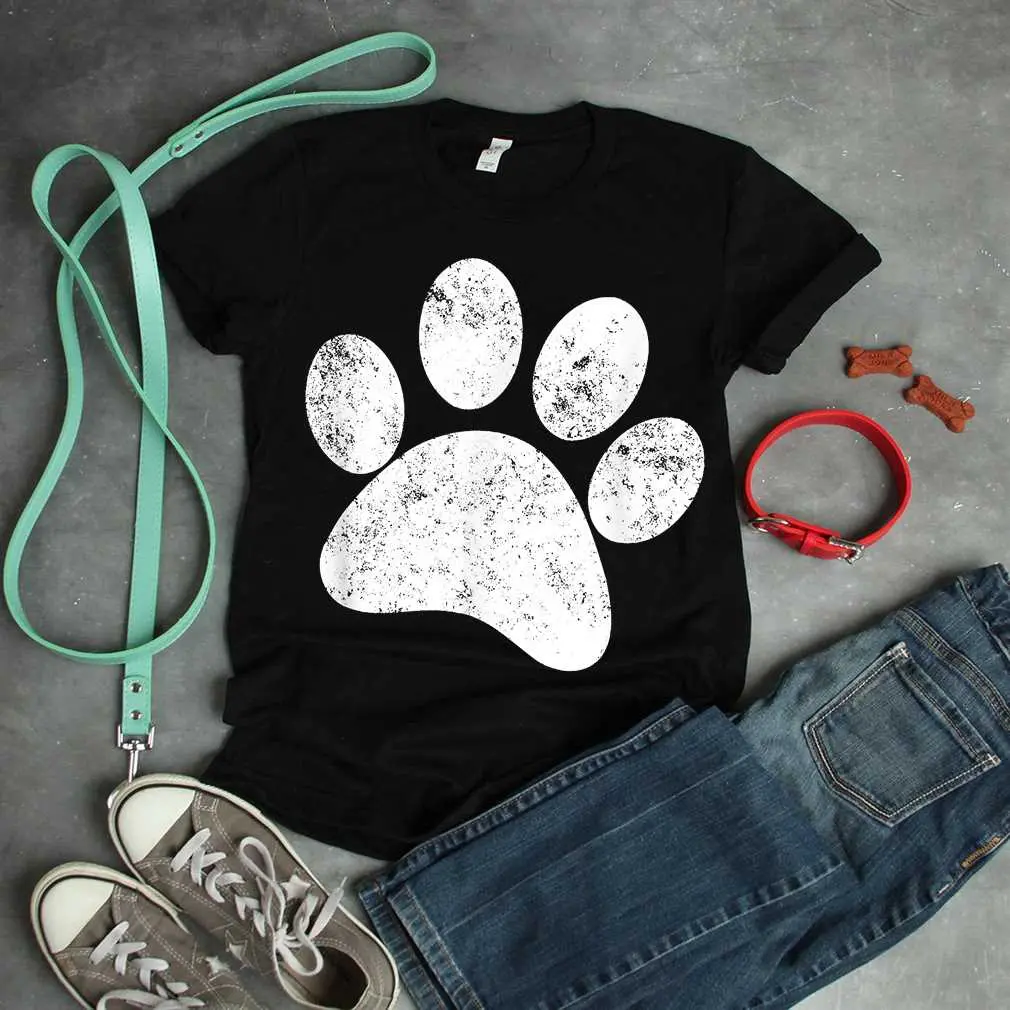 Dog Paw Print Shirt - Vintage Dog Paw T Shirt