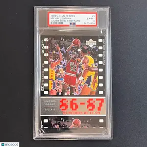 1999 Upper Deck MJ Retires Jumbo-86/87 Timeframe #3 Michael Jordan PSA EX MT 6 B