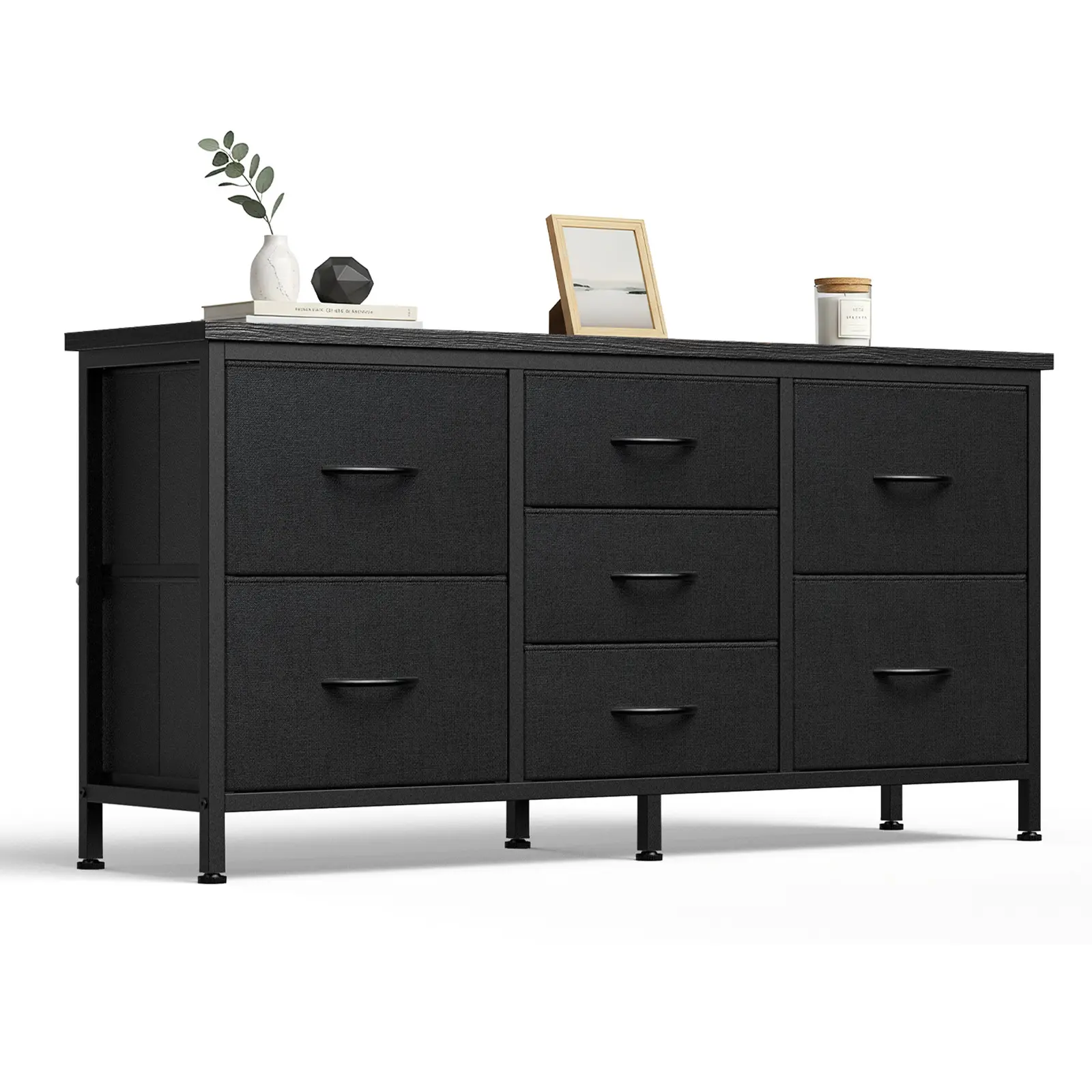 7-Drawer Fabric Dresser for Adults, 47-inch TV Stand for Most 43 to 55 inch TVs, Wide Storage Chest with Metal Frame - TikTok Shop 7-Drawer Fabric Dresser for Adults, 47-inch TV Stand for Most 43 to 55 inch TVs, Wide Storage Chest with Metal Frame - TikTok Shop