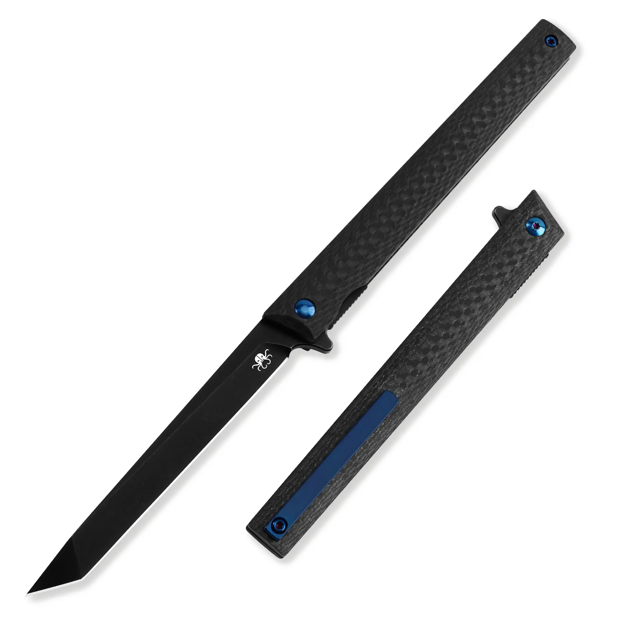 KLAKEN B13 REGENT CEO Gentleman's Knife, EDC Pocket Folding Knife,D2 Blade Camping Knife, Carbon & Titanium Fiber Handle Outdoor Knife, Lightweight Everyday carry Tools,Hiking Knife