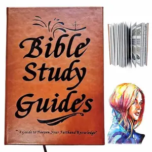 66-page Bible Study Guide, Daily DevotionalJournal Strengthens Faith, ldeal for PersonalGroup Study and Prayer, Notebook,Christian Gift(A5, PU Leather Cover)