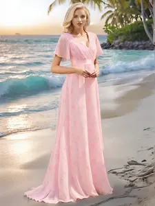 Ever-Pretty  Flowy Chiffon Maxi Dress with V-Neck ,Boho Silk Maxi Beach Dress,Floral Halter Backless Maxi Dress,summer dress outfit,Cocktail Dress,Casual Dresss