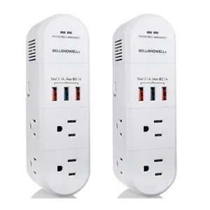 Bell & Howell Swivel Power Set of (2) 9-Outlet Surge Protector