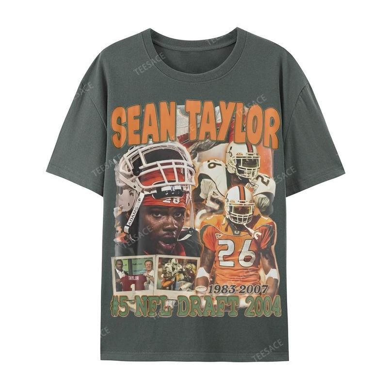 Sean Taylor Casual Short Sleeve T-Shirt, Gift For Fan, Gift For Her, Gift For Him