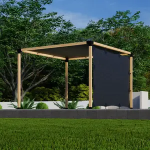 DIY Kit for Wood Pergola With Canopy
