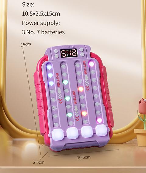2026 New LED Light Music Fidget Toy Rhythm Master Finger Game Stress Relief ,Focus Training,Memory Boost,Hand-Eye Coordination Portable Sensory Toy,Couple Interactive Friend Party Game,Birthday Gift ,Holiday Present Cool Autism Gift for Kids Adults Teens