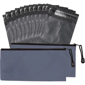Feminine Personal Disposal Bags 200pc Grey Opaque and 2pcs Storage Bags for Tampons Pads Liners
