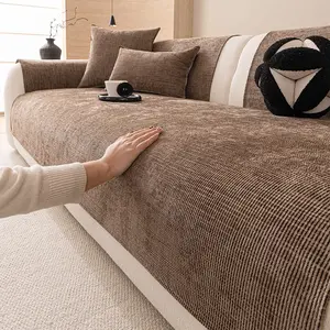 Modern Style Sofa Cover, Pet Friendly Couch Protector, Non-Slip Reusable for Living Room Study Office