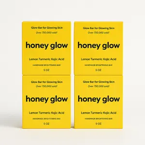 4-Pack Lemon Turmeric & Kojic Acid Brightening Soap, Dark Spot Remover, Kojic Acid Soap Body Care Body Wash Coconut Organic Natural Ingredients Hyperpigmentation