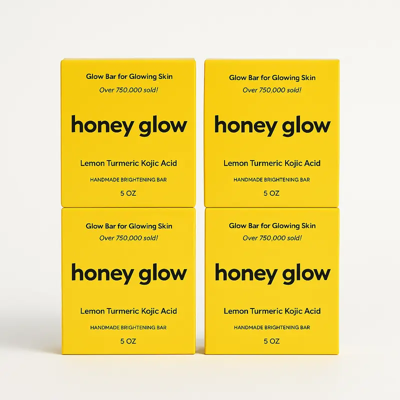 4-Pack Lemon Turmeric & Kojic Acid Brightening Soap, Dark Spot Remover, Kojic Acid Soap Body Care Body Wash Coconut Organic Natural Ingredients Hyperpigmentation