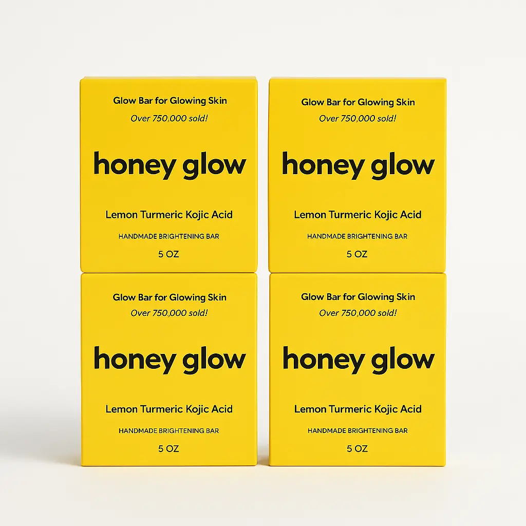 4-Pack Lemon Turmeric & Kojic Acid Brightening Soap, Dark Spot Remover, Kojic Acid Soap Body Care Body Wash Coconut Organic Natural Ingredients Hyperp