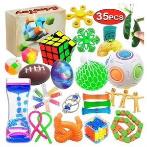 35PCS Fidget Toy Set Sensory Toys for Kids & Adults, Stress Relief Anti Anxiety Fidget Pack for ADHD Autism, Classroom Prize Box Rewards, Party Favors Gift Set