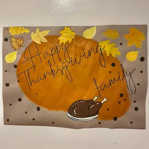 Customized Hand Painted Banner for Thanksgiving