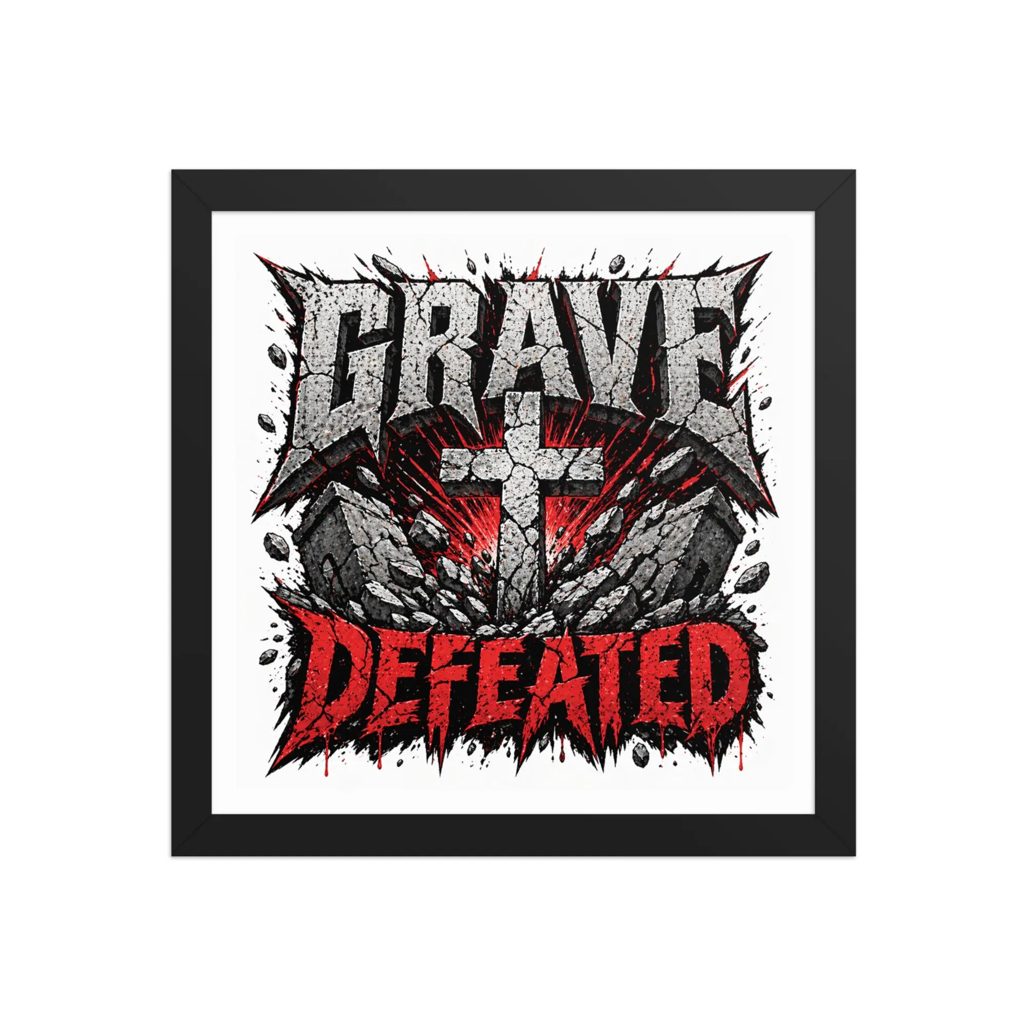 Grave Defeated God Framed Poster