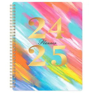 2024-2025 - JUL 2024 - JUN 2025, 2024-2025 Planner Weekly & Monthly, Academic Planner 2024-2025, with Tabs, 8" x 10", Hardcover + Back Pocket + Twin-Wire Binding, Daily Organizer - Colorful
