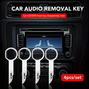 8 pieces radio stereo dismantling extractor key release pin main audio installation tool, car parts