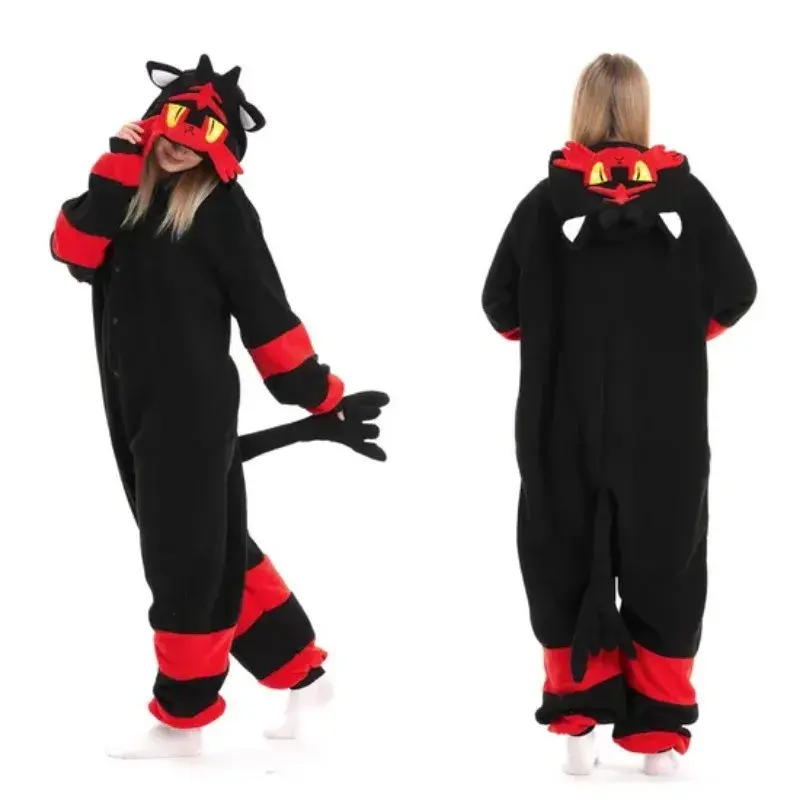 Anime Litten Onesies Kigurumi Pijamas Adult Unisex Pajamas Halloween Christmas Cosplay Costume Party Jumpsuit Gift Pyjama Outfit
