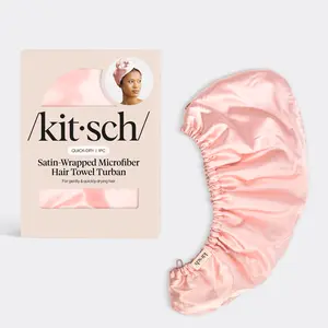 Satin-Wrapped Hair Towel - Blush