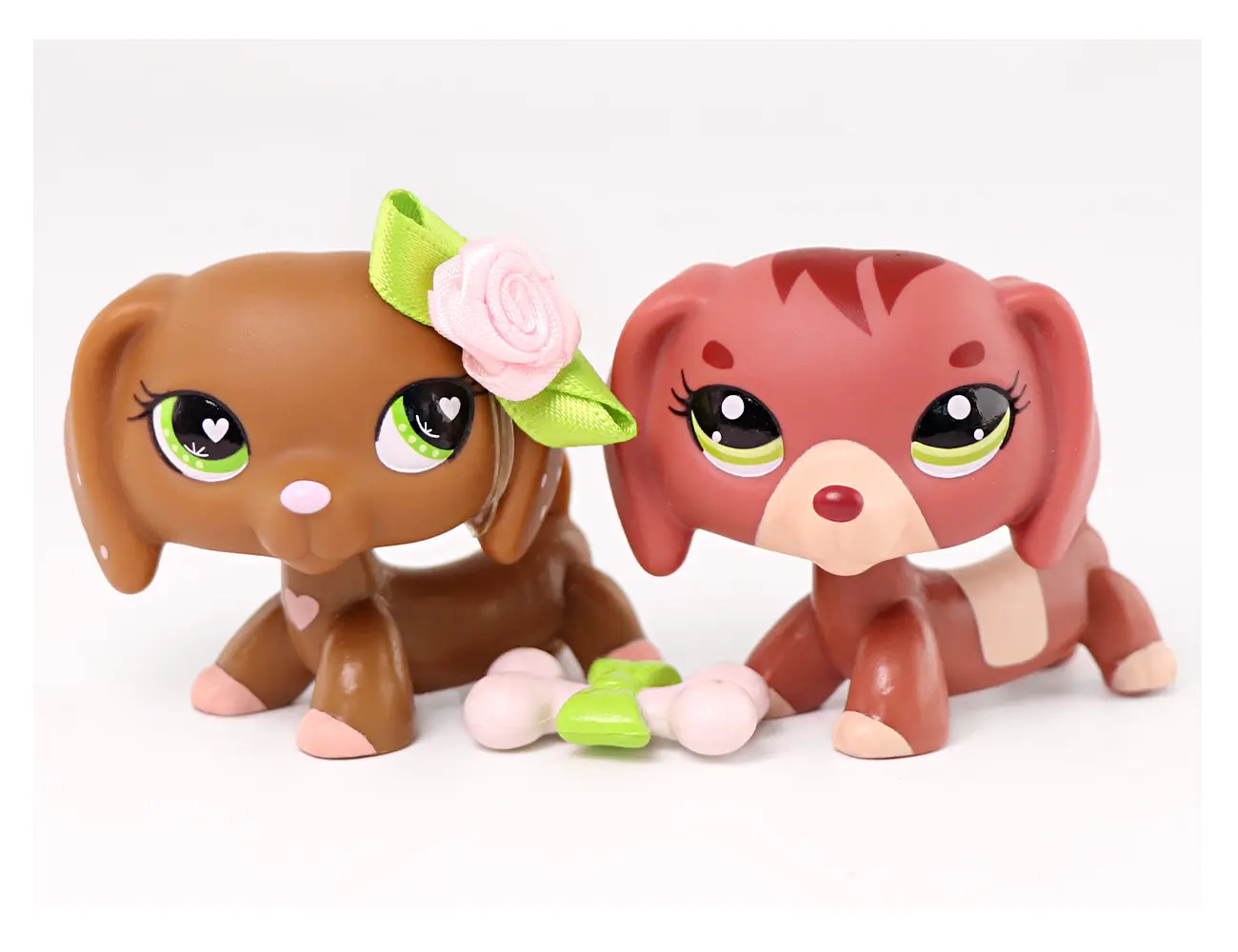 2pcs Mini Dachshund Bobble-Head Animal Toyset - Action Figure Set, Figures Combo, Cute Accessories Included, Ideal for Birthdays, Valentine's Day Gift #556 #3601