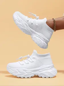 Women's Fashionable Mesh Breathable Lightweight Sneakers, Casual Comfortable Sports Running Shoes, All-match Basic Shoes for Daily Wear