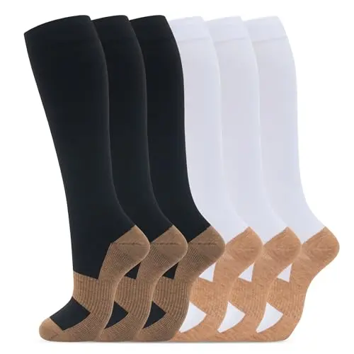 06 6pairs Copper Black/White