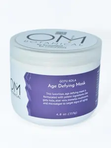 OM Botanical Gotu Kola Age Defying Mask - Rejuvenating Aloe Vera Formula for Skin Repair & Firming - 4 oz