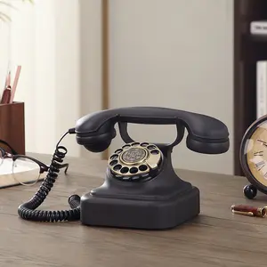 1928 antique retro telephone rotary dial fixed telephone home hotel luxury landline