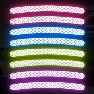 Automobile wheel hub reflective stickers, tire anti-collision rubber strips, personalized and creative motorcycle and electric vehicle stickers and decorative supplies