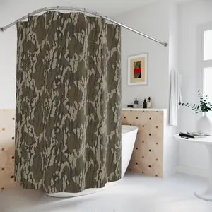 Everything Camo Collection – Bottomland Camo Shower Curtain, Waterproof Bathroom Decor