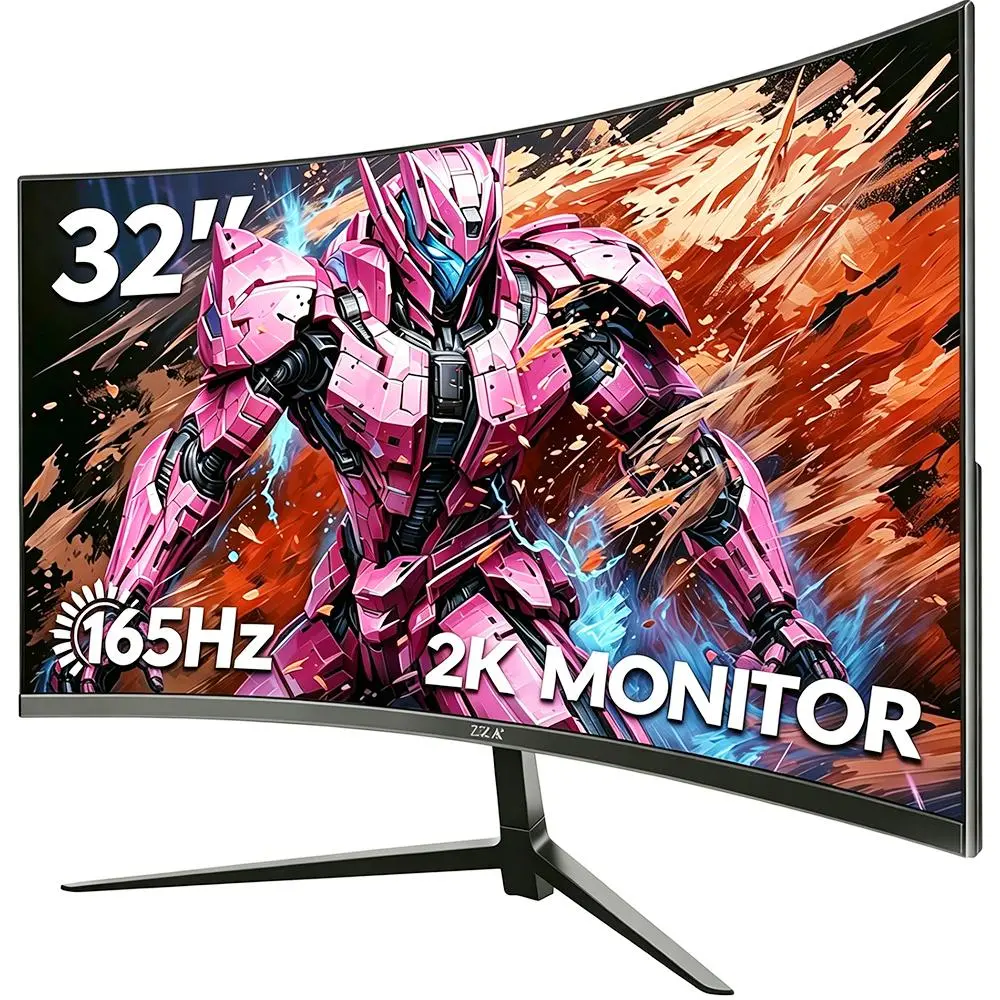 32-inch 2K QHD 2560x1440 eSports Gaming monitor | 1500R Curvature 165Hz High Refresh Rate Curved monitors | Curved LCD Gaming Monitor PC Computer Screen, Game Ready. The Heart-Stopping Gift Choice for Boyfriends and Fathers. Frameless