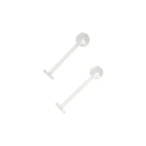 Pair of Bioflex Flatback Flat Back long Retainer Glow in the Dark 14 Gauge 16mm 5/8" good for Tongue Cheek and more