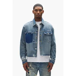 Distressed Cropped Shirt