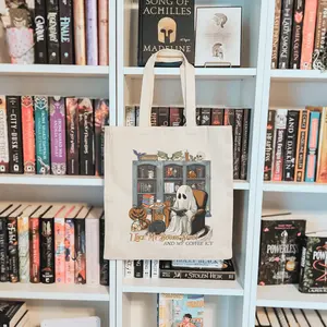 I Like My Books Spicy and My Coffee Icy Sublimated Canvas Tote Bag