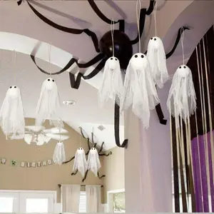 A gauze-shaped ghost pendant that creates a funny and cute Halloween atmosphere, a creative, cute and unique Halloween home decoration pendant, and a handcrafted ghost pendant
