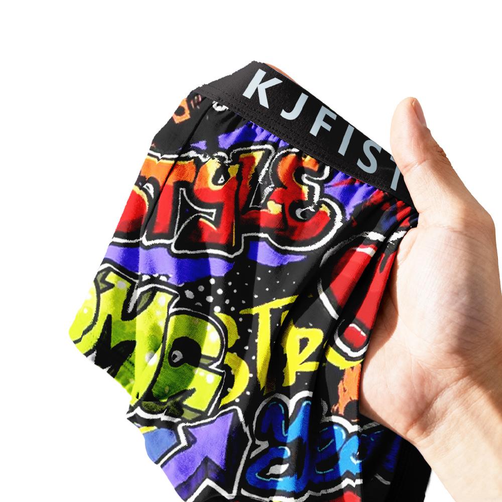 KJFISTMU 12-piece set of men's boxer briefs with stylish printed patterns, long-length men's boxer briefs, soft and breathable, trendy graffiti sports underwear, men's underwear, cycling shorts Men's Clothing Set Fabric Menswear KJFISTMU 12-piece set of men's boxer briefs with stylish printed patterns, long-length men's boxer briefs, soft and breathable, trendy graffiti sports underwear, men's underwear, cycling shorts Men's Clothing Set Fabric Menswear
