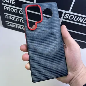 Magnetic Case For ZTE nubia RedMagic 11 Air Case Weave PU Leather Magnet Back Cover