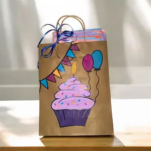 Hand painted gift bag