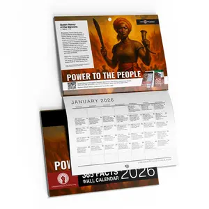 2026 Calendar Black History 365 Facts Power to the People Wall Calendar Featuring Queen Nanny of the Maroons - By Urban Intellectuals